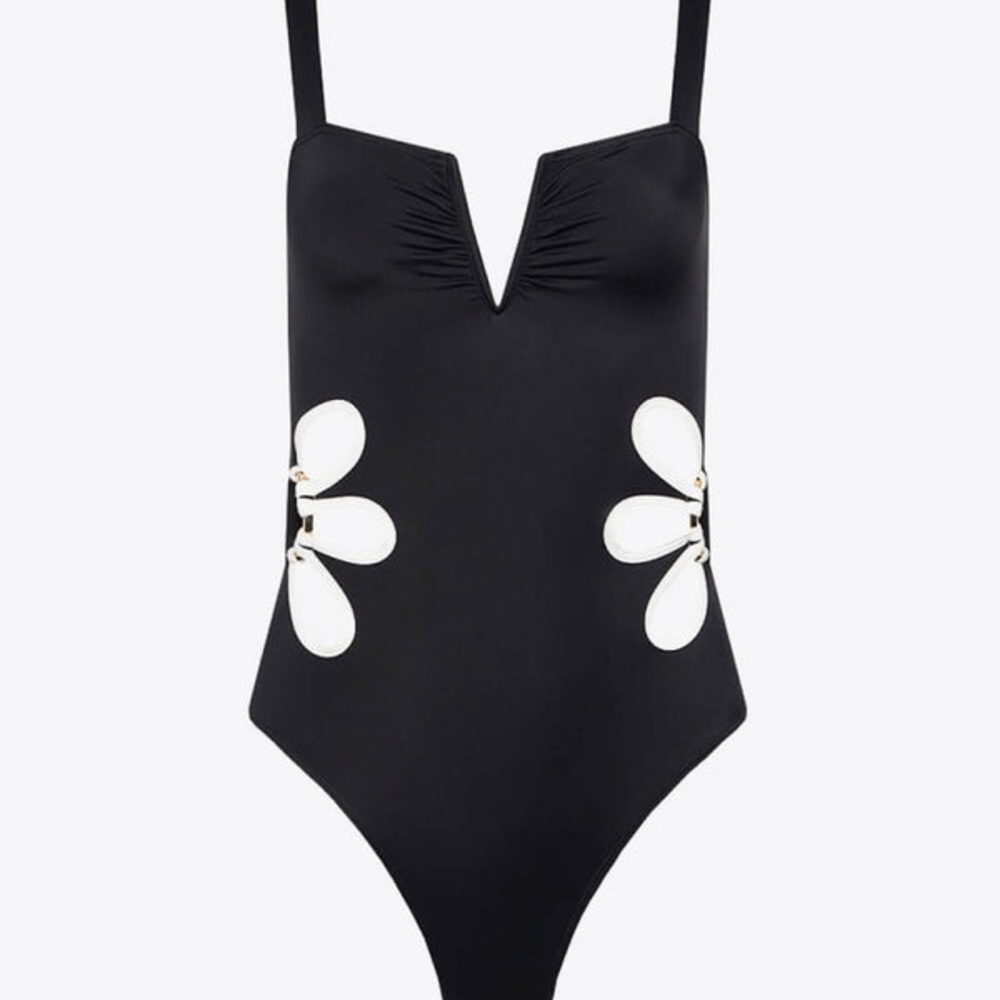 #109 PRICE FIRM 🩷CLOSEOUT SALE! New! Boho Flower Cutout Swimsuit - Picture 3 of 5